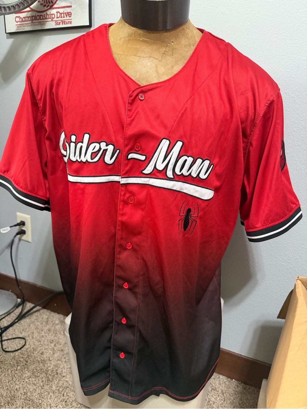 Red Spider-Man Box Lunch Exclusive Peter Parker 62 Baseball Jersey